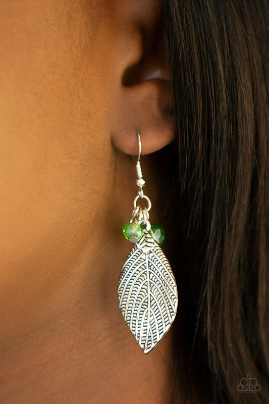 LEAF It To Fate - green - Paparazzi earrings