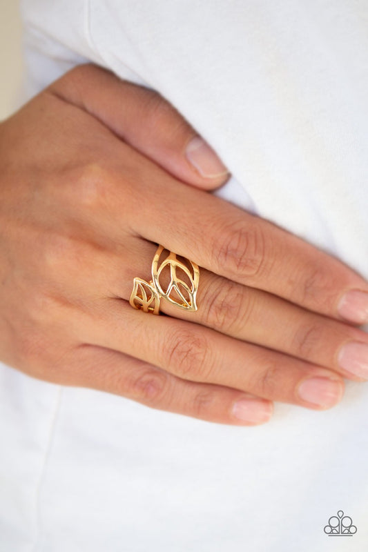 LEAF It All Behind - gold - Paparazzi ring
