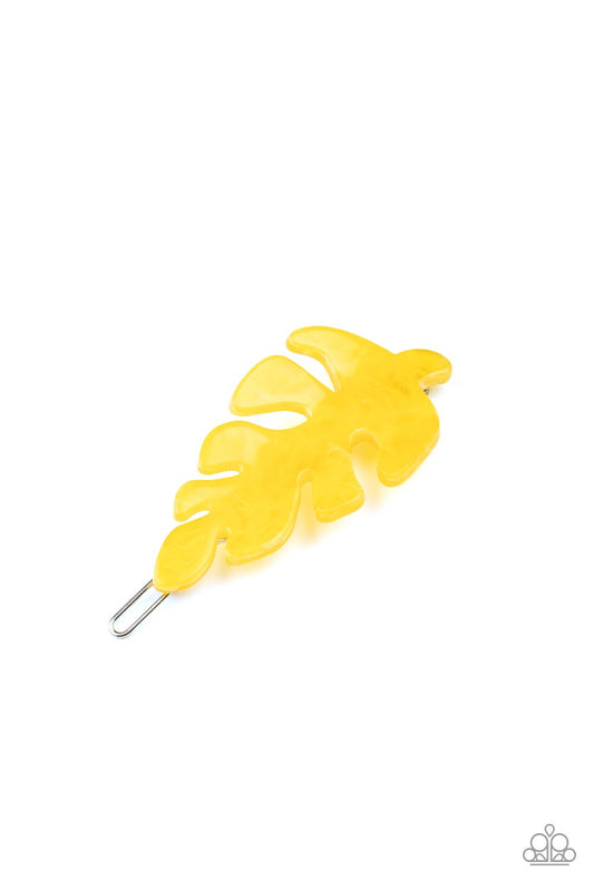 LEAF Your Mark-yellow-Paparazzi hair clip