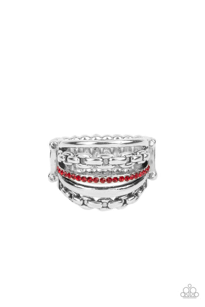 LINK Out Loud - red - Paparazzi ring