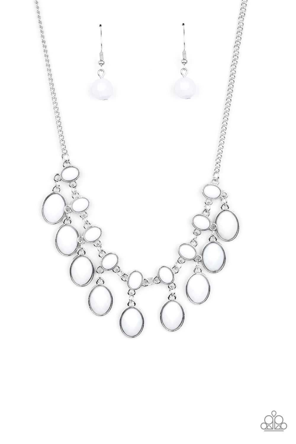 Lady of the POWERHOUSE - white - Paparazzi necklace