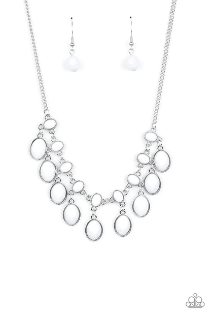Lady of the POWERHOUSE - white - Paparazzi necklace