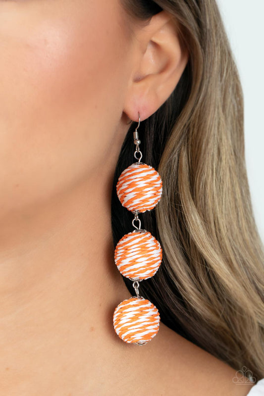 Laguna Lanterns - orange - Paparazzi earrings