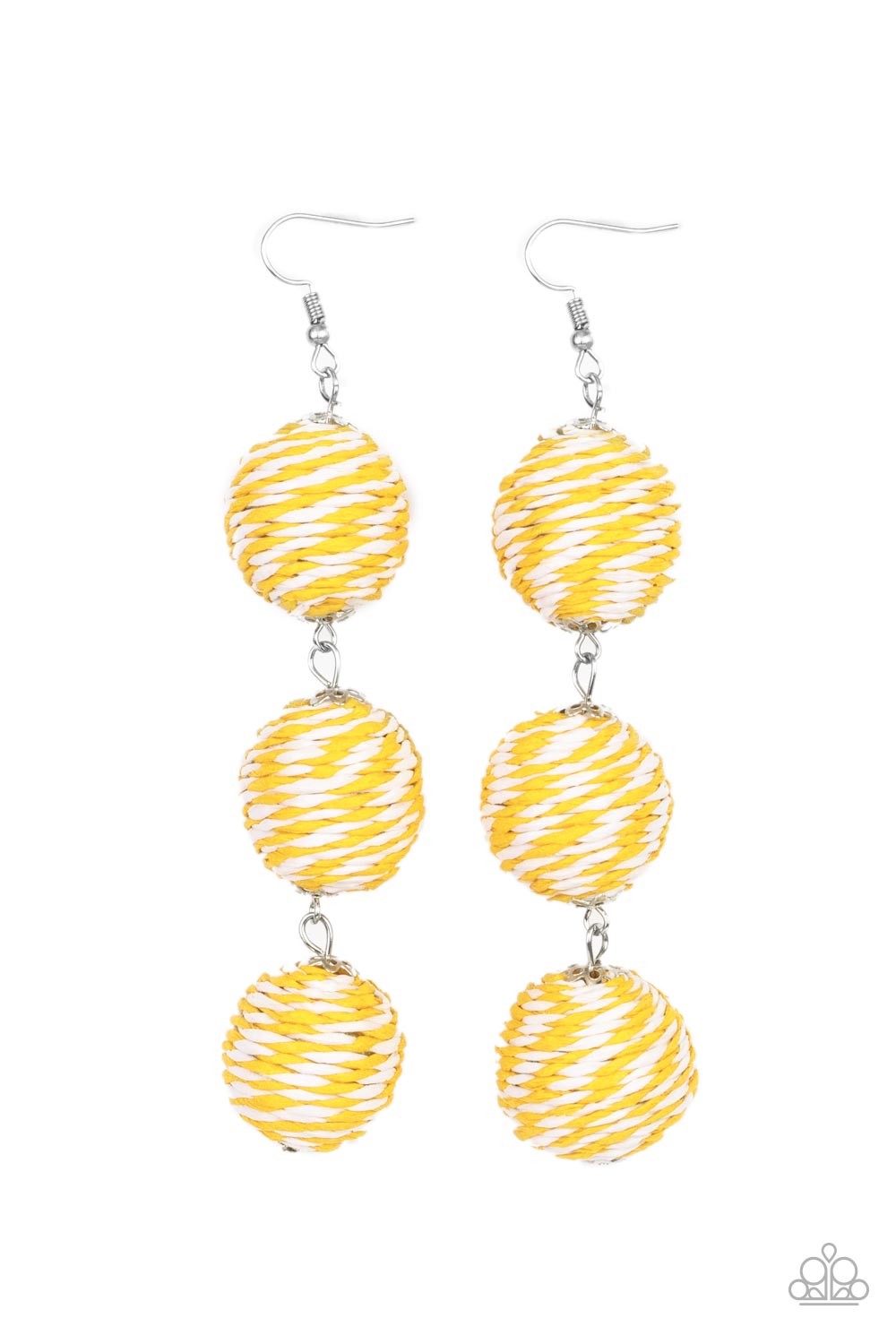 Laguna Lanterns - yellow - Paparazzi earrings