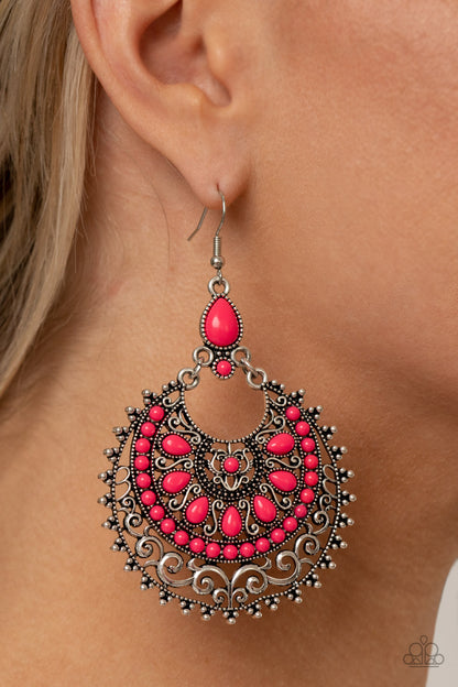 Laguna Leisure - pink - Paparazzi earrings