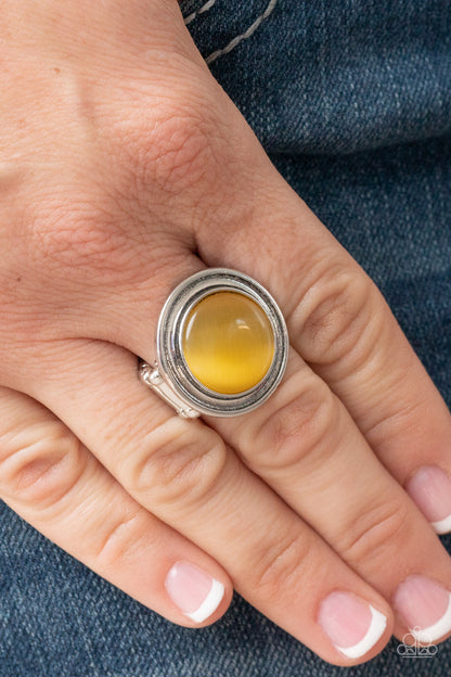 Laguna Luminosity - yellow - Paparazzi ring