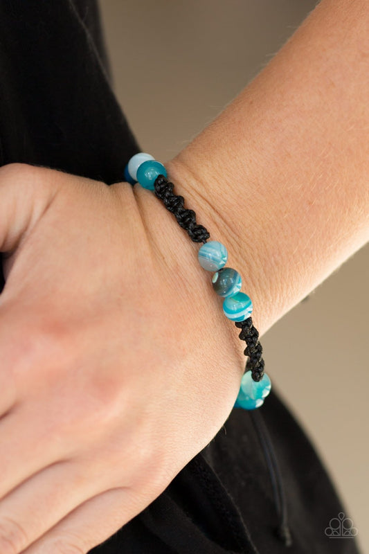 Laid Back-blue-Paparazzi bracelet