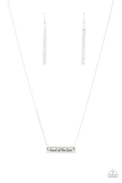 Land of the Free - silver - Paparazzi necklace