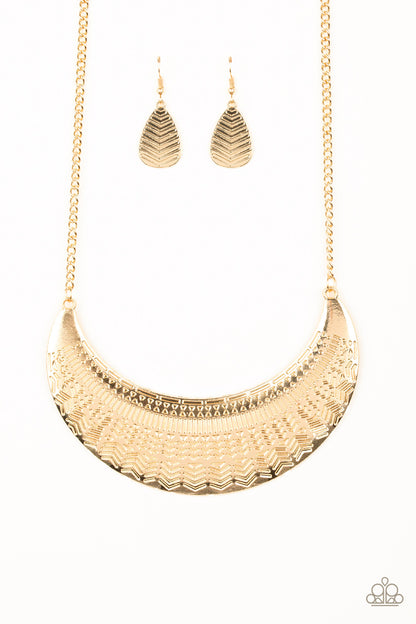 Large As Life - gold - Paparazzi necklace