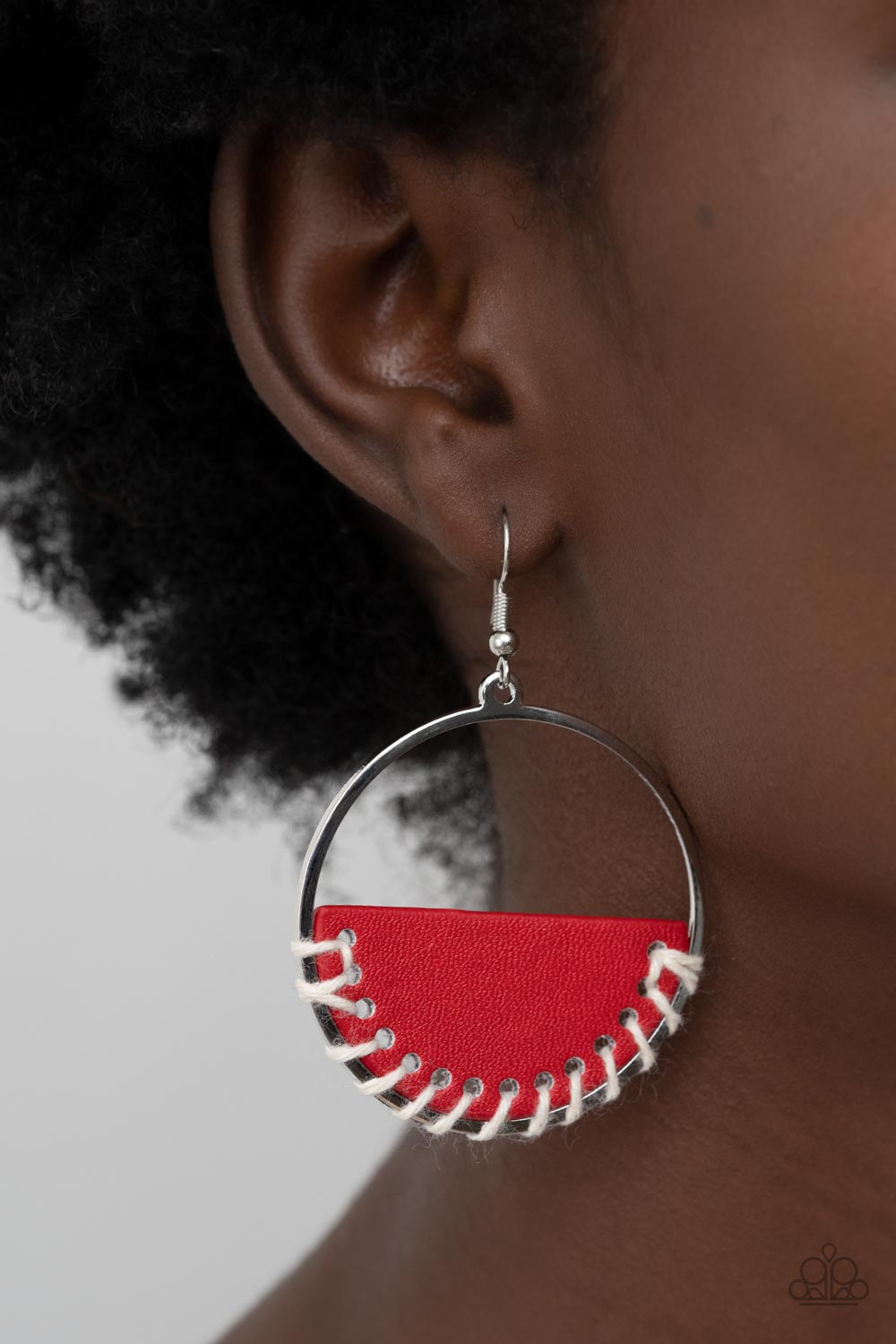 Lavishly Laid Back - red - Paparazzi earrings