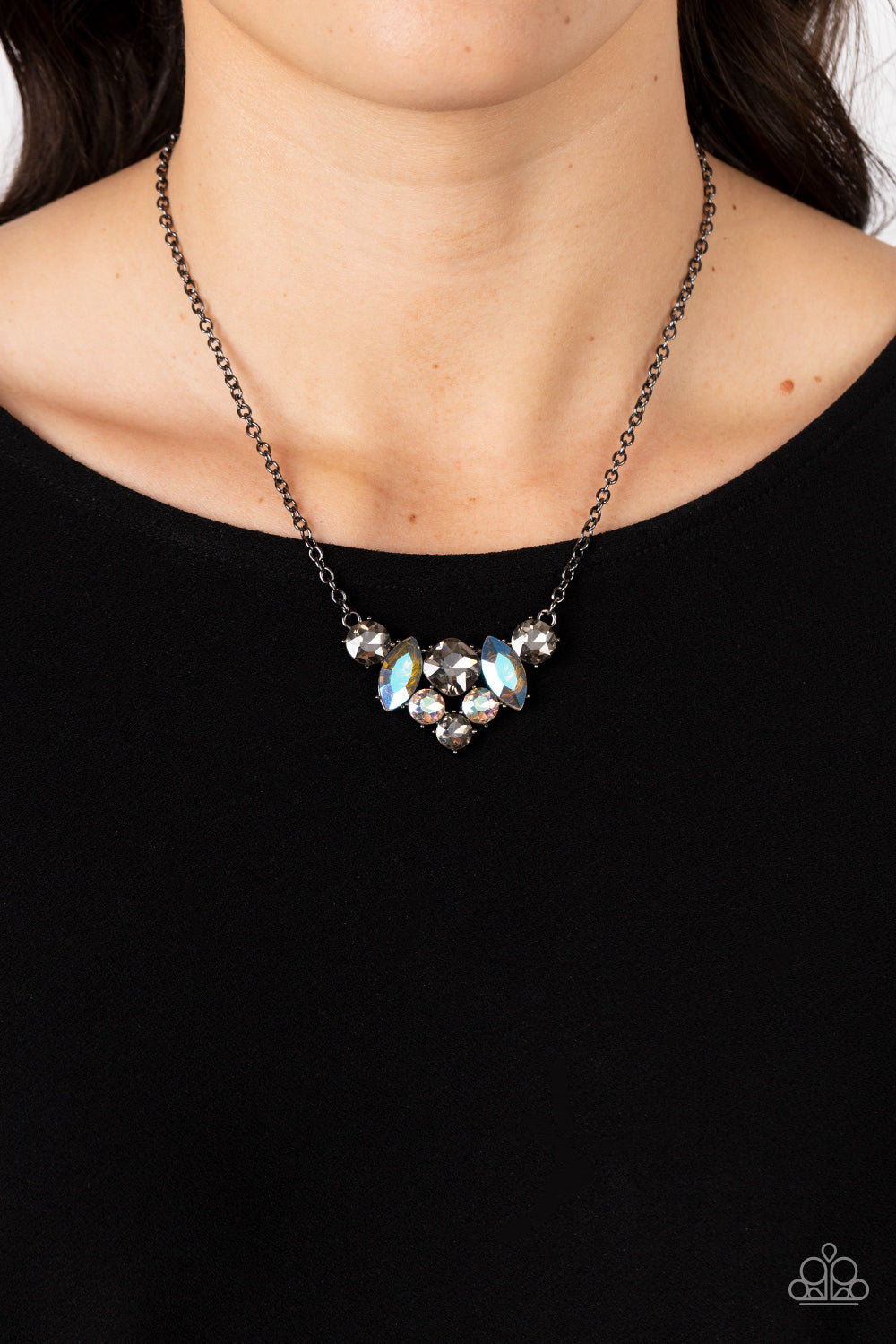 Lavishly Loaded - black - Paparazzi necklace