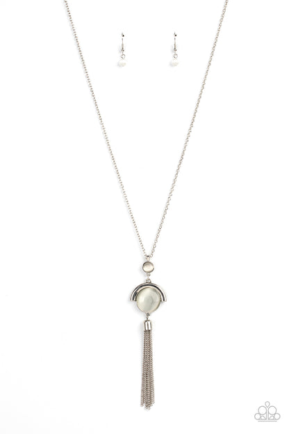 Lavishly Lucid - white - Paparazzi necklace