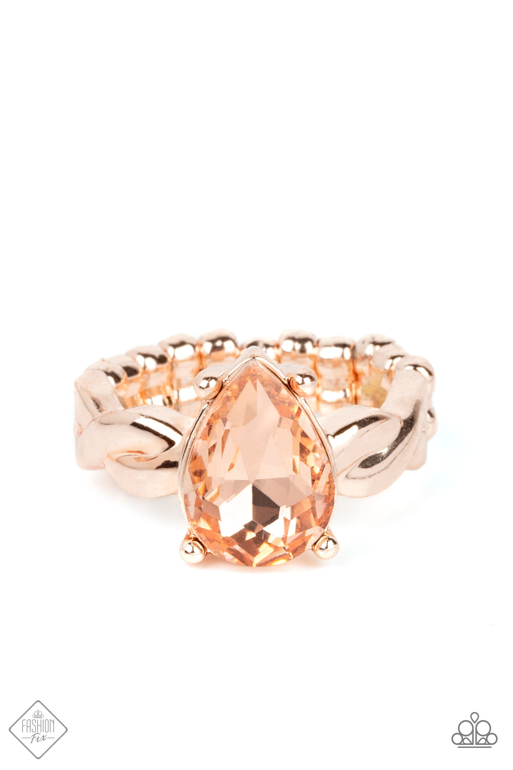 Law of Attraction - rose gold - Paparazzi ring