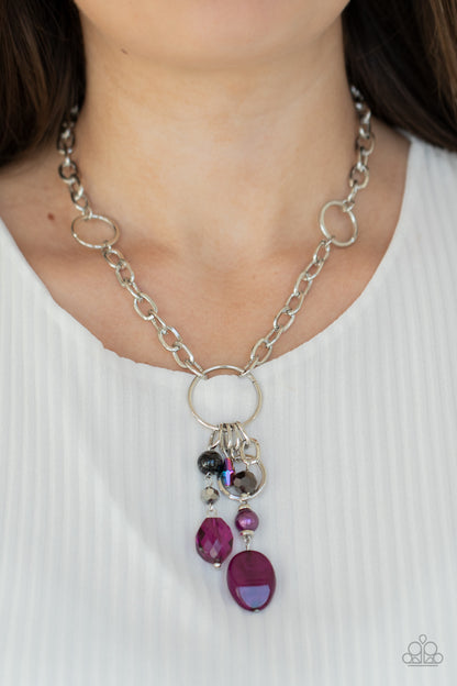 Lay Down Your CHARMS - purple - Paparazzi necklace