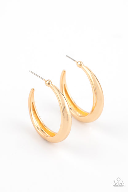 Lay It On Thick - gold - Paparazzi earrings