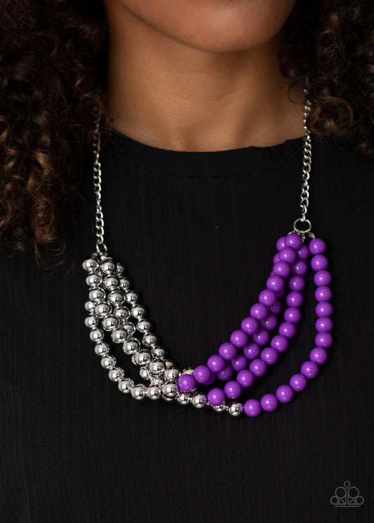 Layer After Layer - purple - Paparazzi necklace