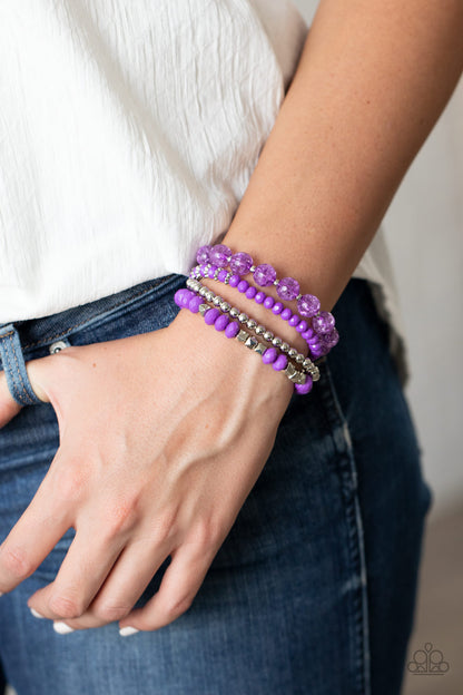 Layered Luster - purple - Paparazzi bracelet