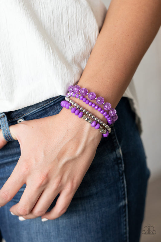 Layered Luster - purple - Paparazzi bracelet