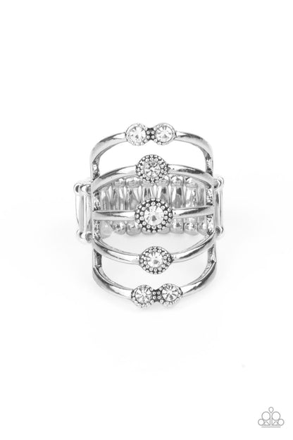Layer On The Luster - white - Paparazzi ring