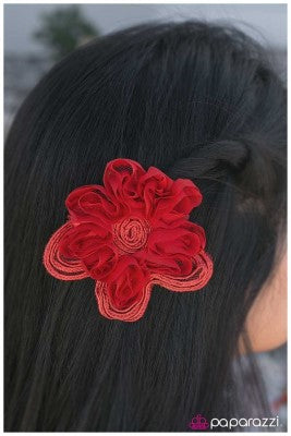 Spin Me Around - Red Paparazzi Hair Clip