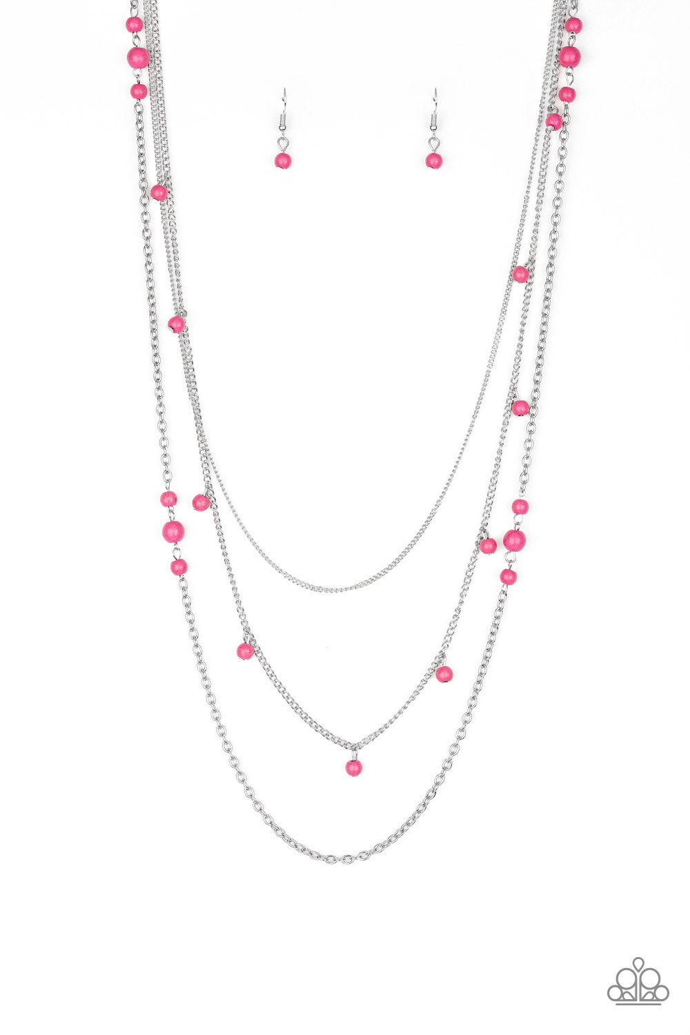 Laying the Groundwork - pink - Paparazzi necklace