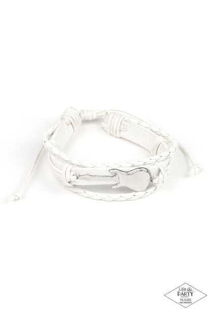 Lead Guitar - white - Paparazzi bracelet