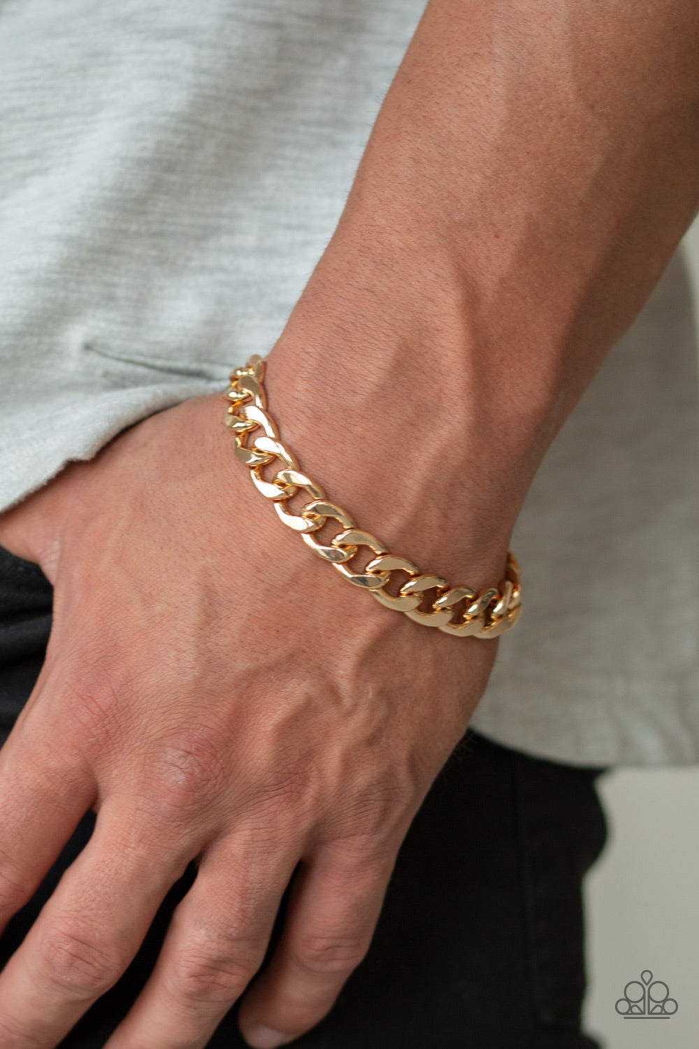 Leader Board - gold - Paparazzi mens bracelet