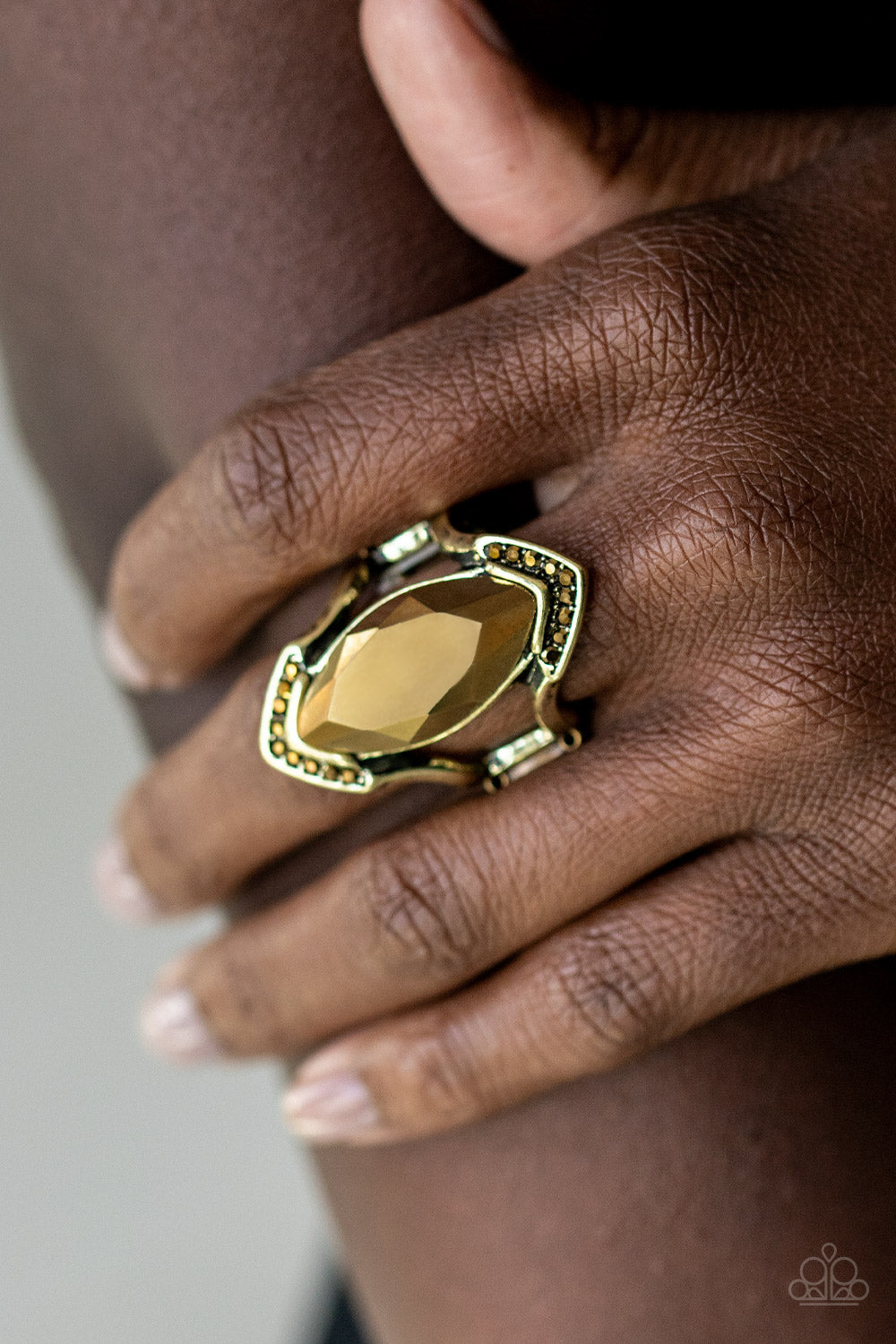Leading Luster - brass - Paparazzi ring