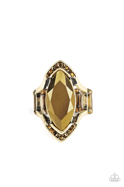 Leading Luster - brass - Paparazzi ring
