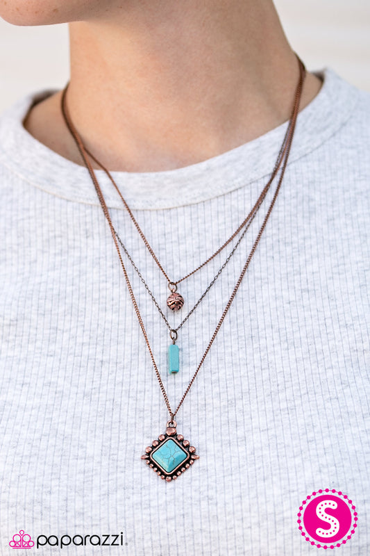 Leave No SANDSTONE Unturned - Copper - Paparazzi necklace