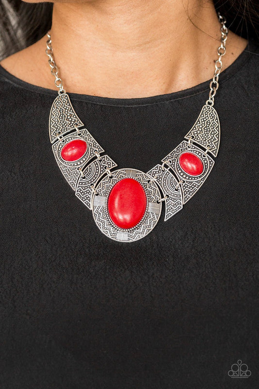 Leave Your LANDMARK - red - Paparazzi necklace