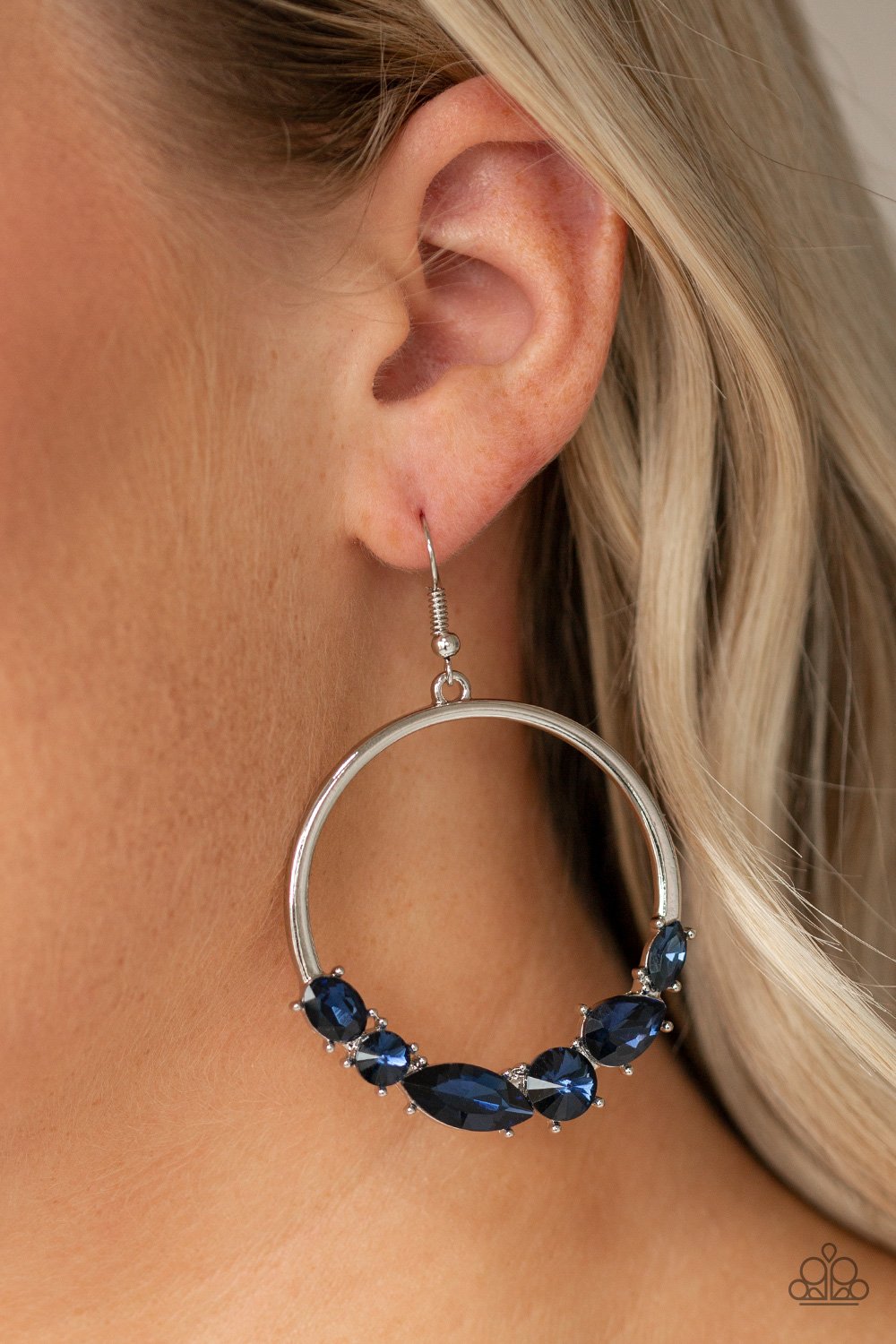 Legendary Luminescence-blue-Paparazzi earrings
