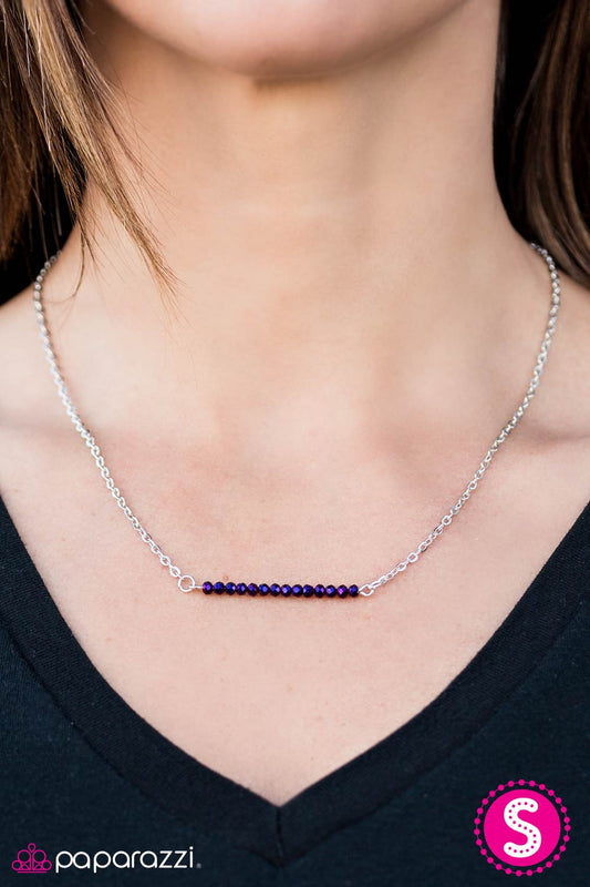 Less Talk, More Sparkle - Purple - Paparazzi necklace