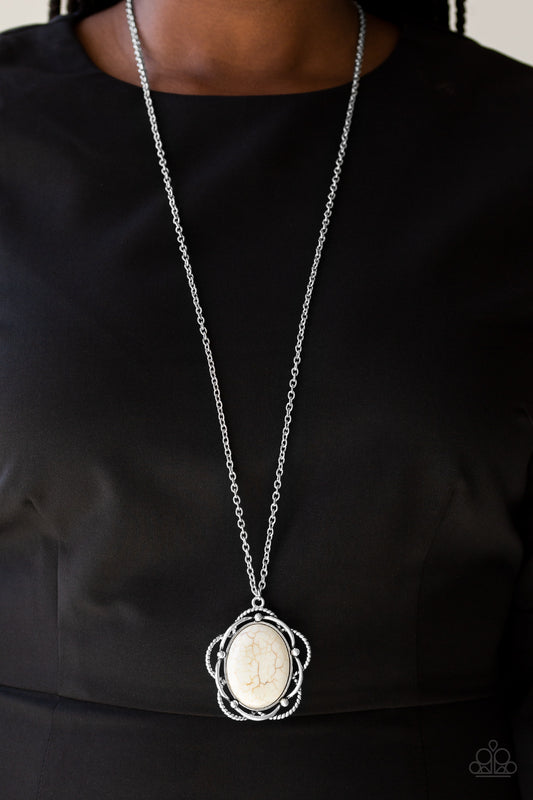 Let Your Dreams Bloom - white - Paparazzi necklace