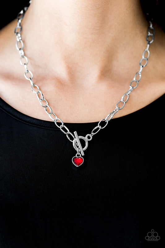 Let Your Heart Shine - red - Paparazzi necklace