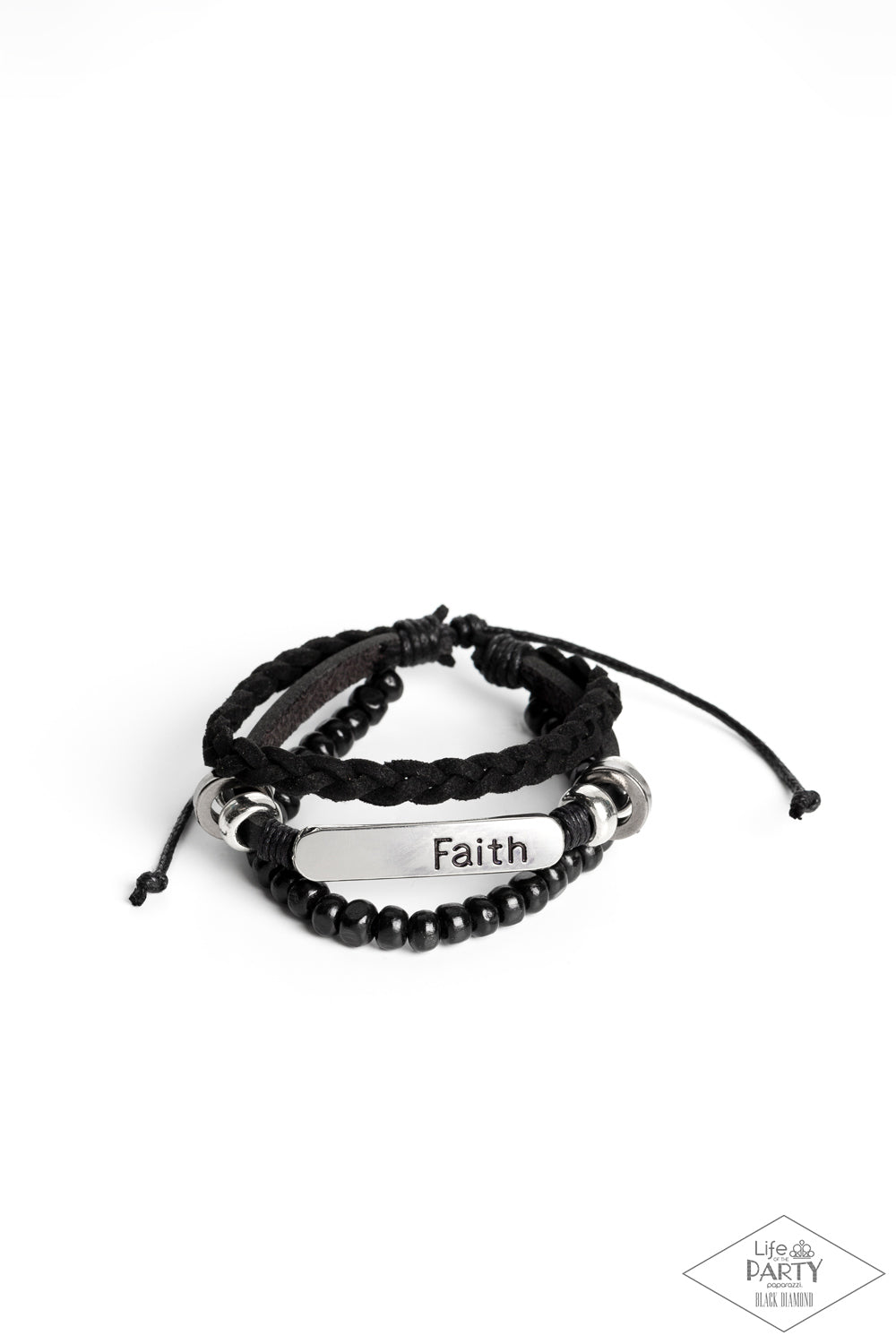 Let Faith Be Your Guide - black - Paparazzi bracelet
