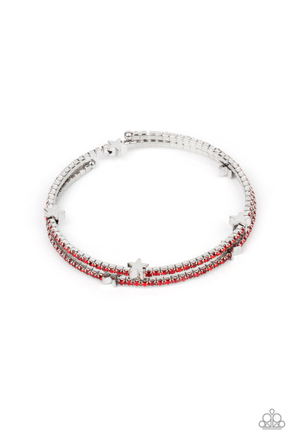 Let Freedom BLING - red - Paparazzi bracelet