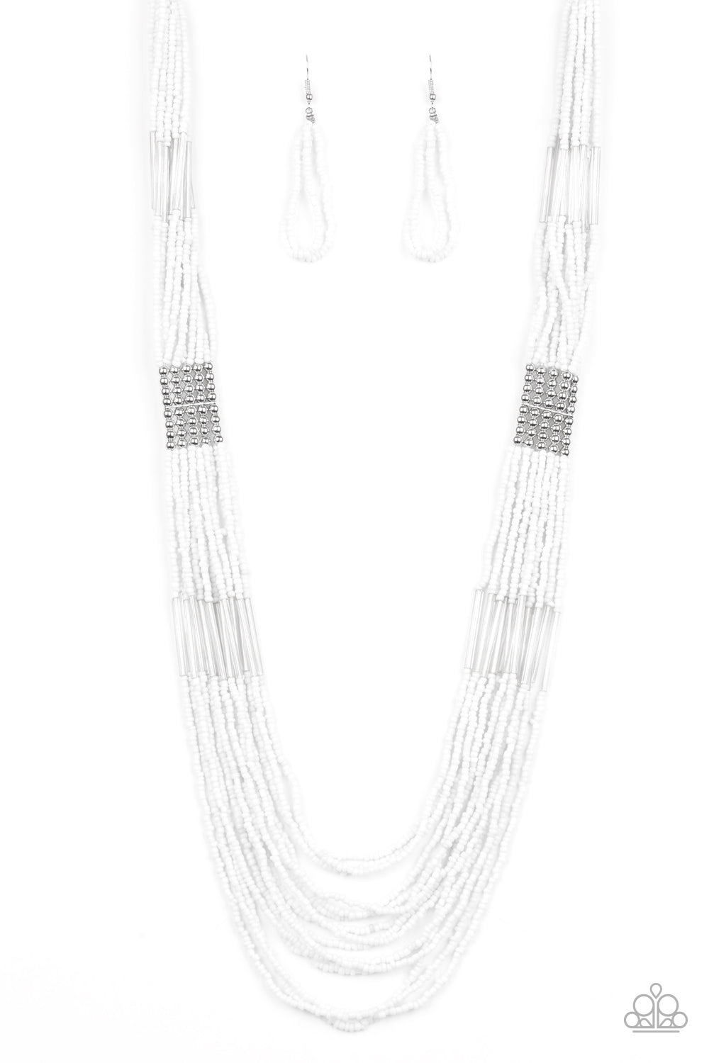 Let It BEAD - white - Paparazzi necklace