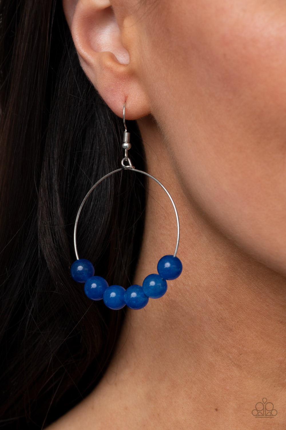 Let It Slide - blue - Paparazzi earrings