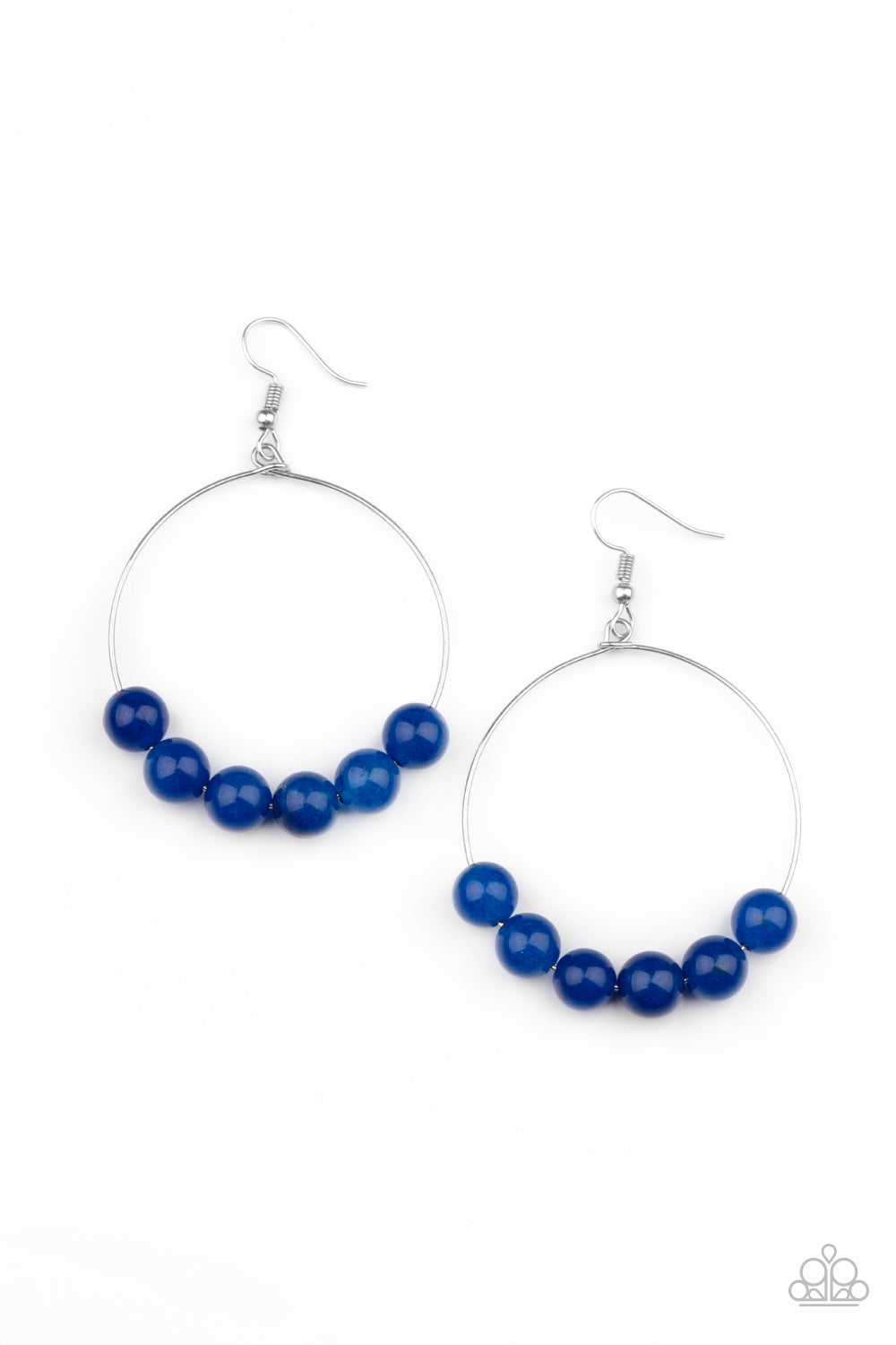 Let It Slide - blue - Paparazzi earrings