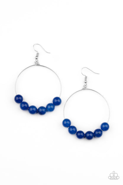 Let It Slide - blue - Paparazzi earrings