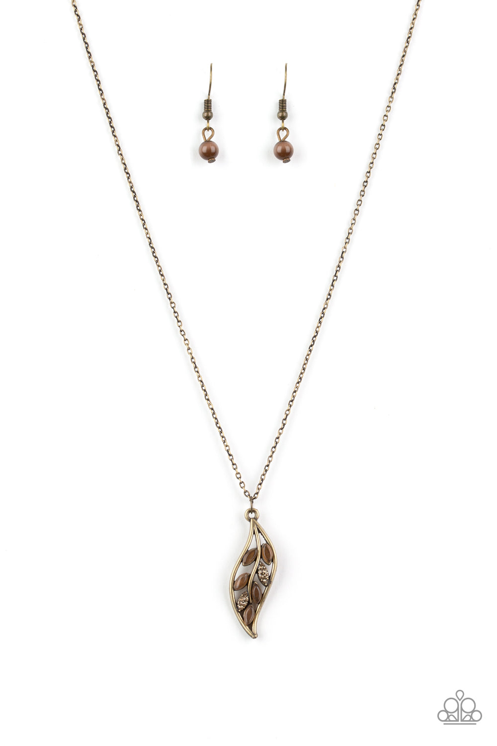 Let STEM Talk - brass - Paparazzi necklace