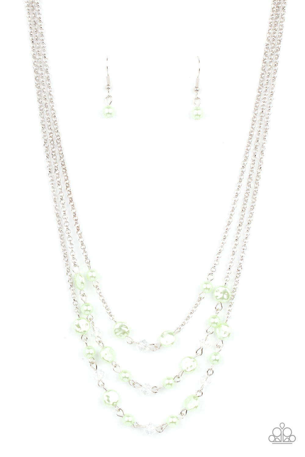 Let The Record GLOW - green - Paparazzi necklace