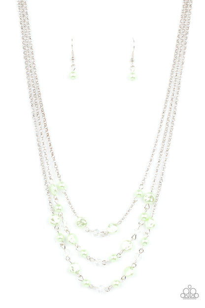 Let The Record GLOW - green - Paparazzi necklace
