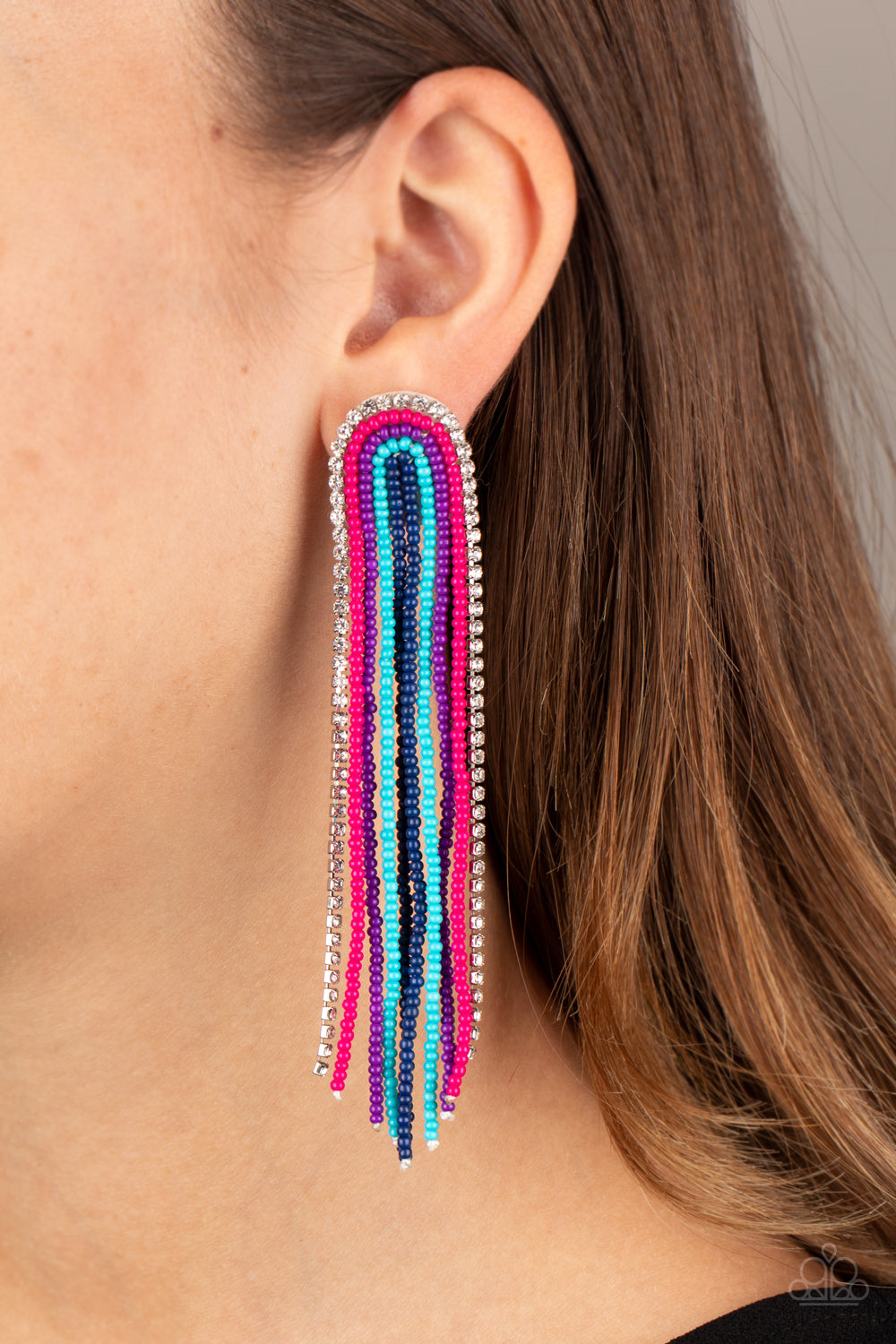 Let There BEAD Light - multi (blue) - Paparazzi earrings