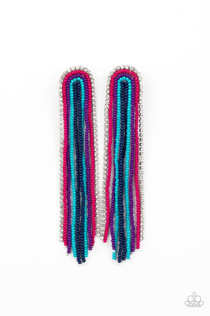 Let There BEAD Light - multi (blue) - Paparazzi earrings