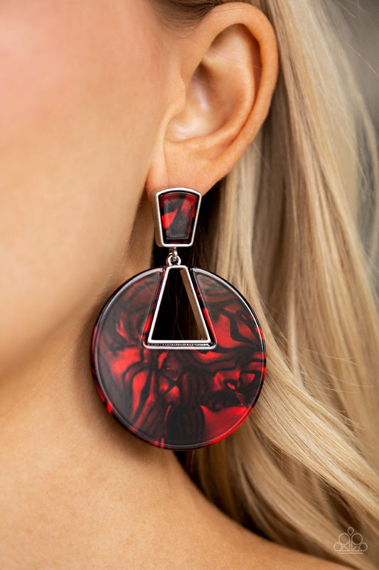 Let HEIR Rip-red-Paparazzi earrings