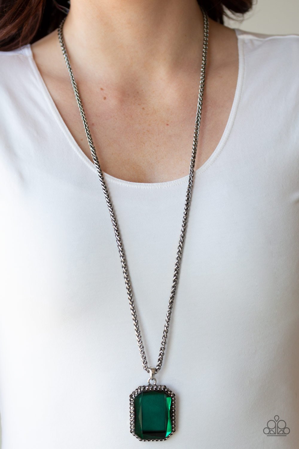 Let Your HEIR Down-green-Paparazzi necklace