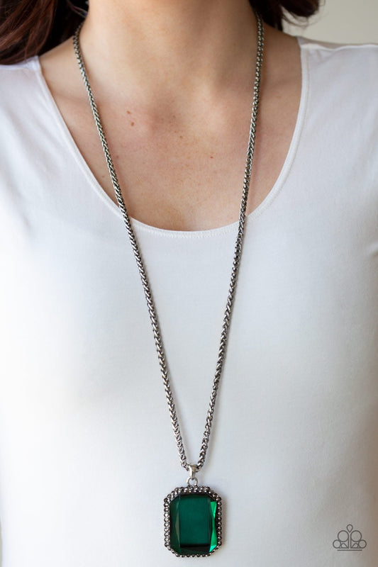 Let Your HEIR Down-green-Paparazzi necklace