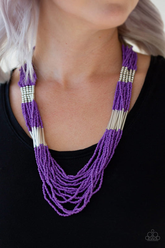 Let It BEAD-purple-Paparazzi necklace